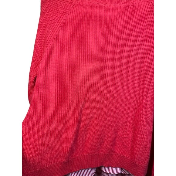 Lauren Ralph Lauren Womens Twofer Sweater‎ Large Striped Contrast Layered - Picture 3 of 10